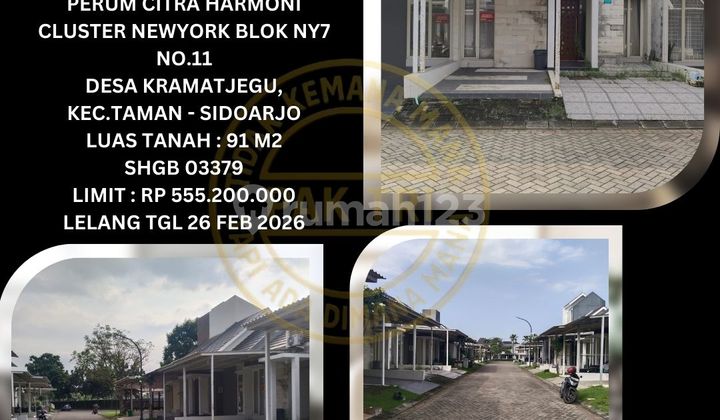 Jual Rumah Lelang Bank di Sidoarjo (Citra Harmoni - Trosobo) : Lelang Kpknl 1