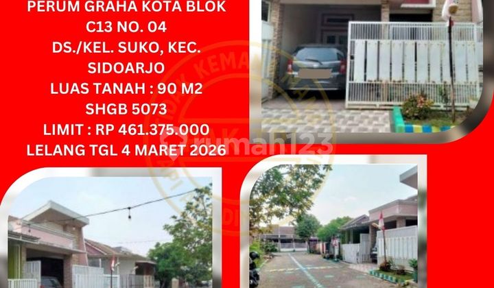 Jual Rumah Lelang Bank di Sidoarjo (Perum Graha Kota) : Lelang Kpknl