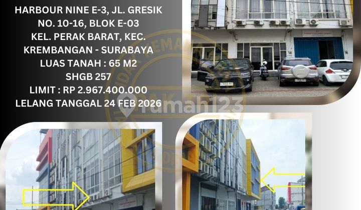 Bank Ruko Auction for Sale in Surabaya (Harbour Nine - Perak Barat Krembangan) : KPKNL Auction