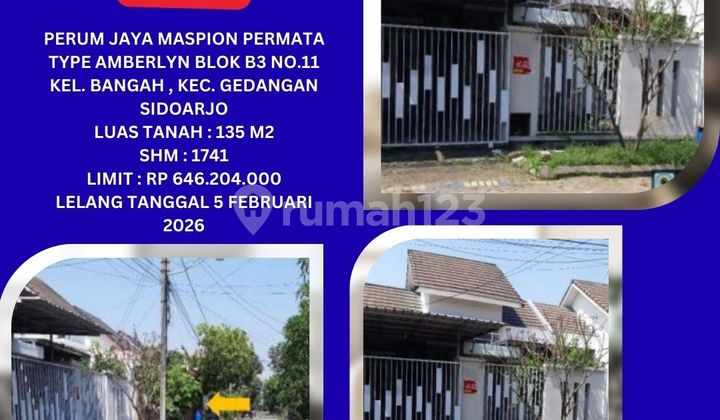 Jual Rumah Lelang Bank di Sidoarjo (Jaya Maspion Permata Gedangan) - Lelang Kpknl Jual Rumah Lelang Bank di Sidoarjo (Jaya Maspion Permata Gedangan) - Lelang Kpknl