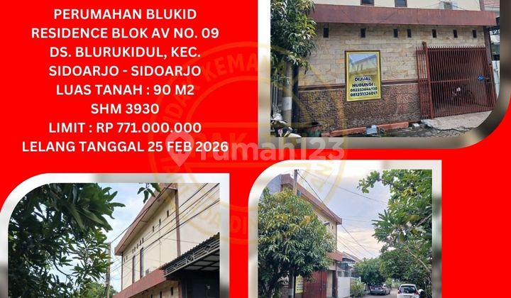 Jual Rumah Lelang Bank di Sidoarjo (Perum Blukid Residence) : Lelang Kpknl