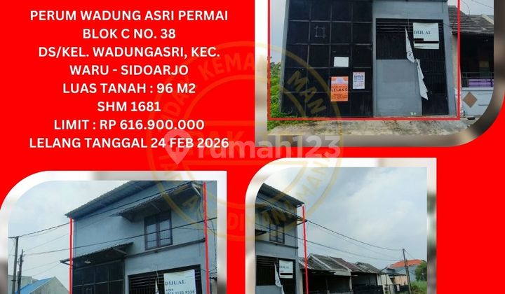 Jual Rumah Lelang Bank di Sidoarjo (Wadung Asri Permai - Waru) : Lelang Kpknl Jual Rumah Lelang Bank di Sidoarjo (Wadung Asri Permai - Waru) : Lelang Kpknl