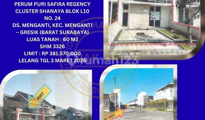 Jual Rumah Lelang Bank di Menganti (Puri Safira Regency Cluster Shanaya) : Lelang Kpknl