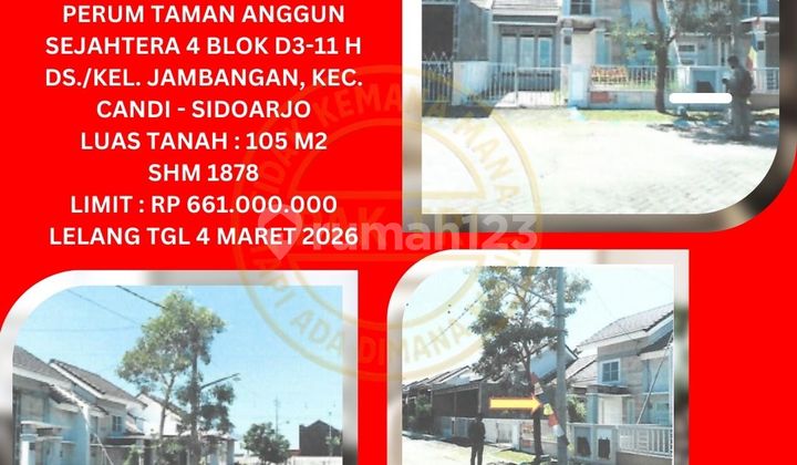 Jual Rumah Lelang Bank di Sidoarjo (Perumtas 4 Jambangan) : Lelang Kpknl