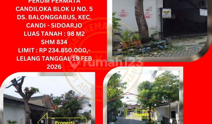 Jual Rumah Lelang Bank di Sidoarjo (Permata Candiloka - Balonggabus Candi) : Lelang Kpknl Jual Rumah Lelang Bank di Sidoarjo (Permata Candiloka - Balonggabus Candi) : Lelang Kpknl