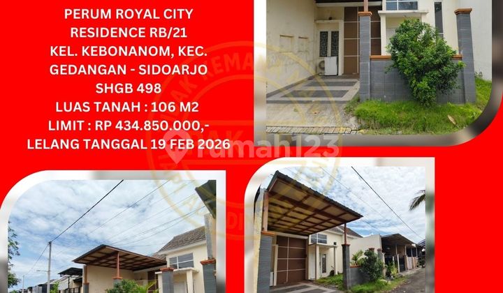 Jual Rumah Lelang Bank di Sidoarjo (Royal City Residence - Gedangan) : Lelang Kpknl