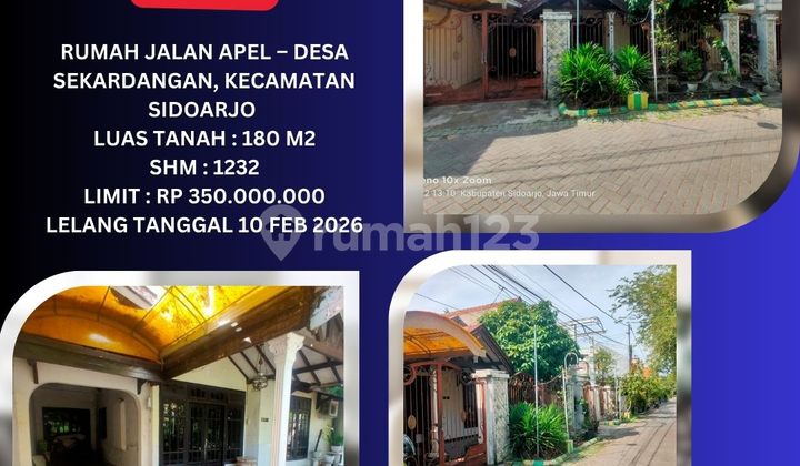 Jual Rumah Lelang Bank di Sidoarjo (Jalan Apel - Desa Sekardangan) - Lelang Kpknl