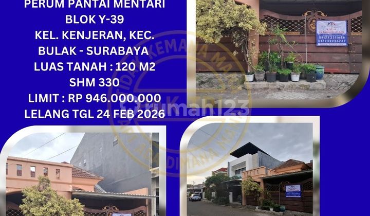 Jual Rumah Lelang Bank di Surabaya (Perumahan Pantai Mentari) : Lelang Kpknl