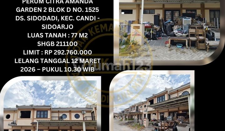 Bank Auction House for Sale in Candi Sidoarjo (Citra Amanda Garden 2) - KPKNL Auction Bank Auction House for Sale in Candi Sidoarjo (Citra Amanda Garden 2) - KPKNL Auction
