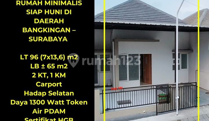 15 Menit Dari Citraland!! Dijual Rumah Minimalis Siap Huni di Daerah Bangkingan - Surabaya 15 Menit Dari Citraland!! Dijual Rumah Minimalis Siap Huni di Daerah Bangkingan - Surabaya