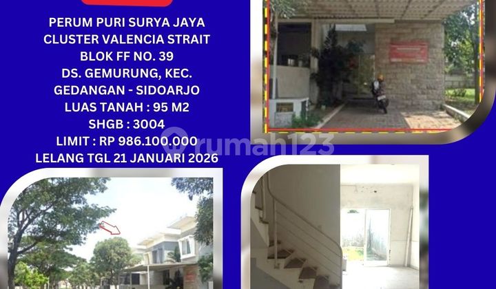 Jual Rumah Lelang Bank di Sidoarjo (Puri Surya Jaya) - Lelang Kpknl 1