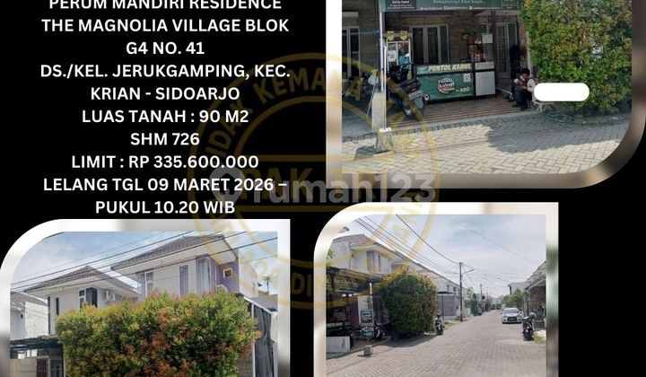 Jual Rumah Lelang Bank di Krian Sidoarjo (Mandiri Residence The Magnolia Village) - Lelang Kpknl Jual Rumah Lelang Bank di Krian Sidoarjo (Mandiri Residence The Magnolia Village) - Lelang Kpknl