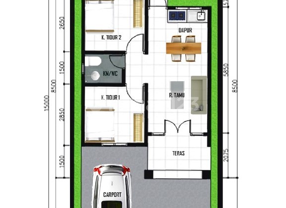 Moyudan Sleman, Yogyakarta House Info Bali Style Type 50 2