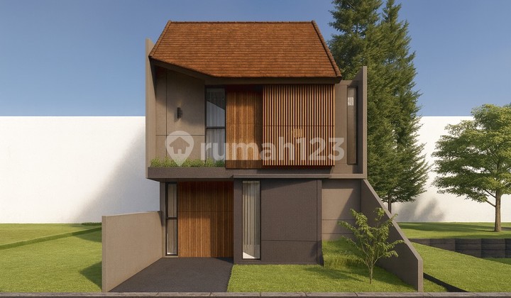 Dekat Kampus UGM,  Dijual Rumah Jogja Model Tropis Ada Kolam Renang