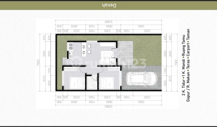 Rumah Cluster Minimalis Tropis Dekat Candi Prambanan - 5 Menit Exit Tol Kalasan 2