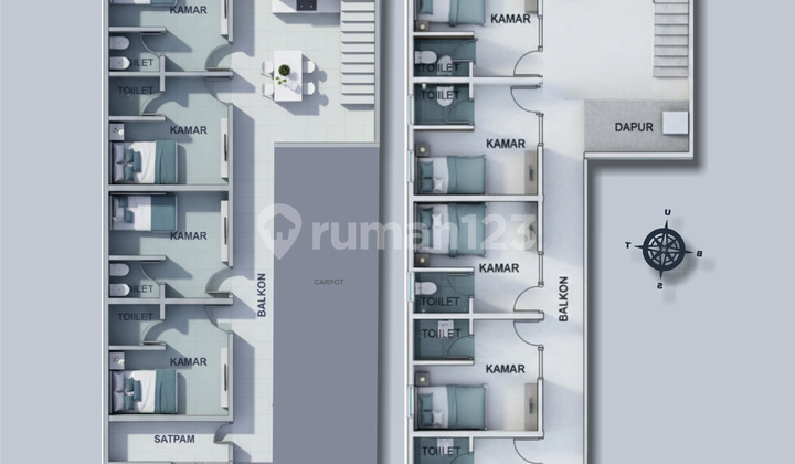 Ready-to-Build Rental Units, Jl Kabupaten, Jambon Jogja, 2 Floors 9 Doors, Ensuite Bathroom, Customizable 2