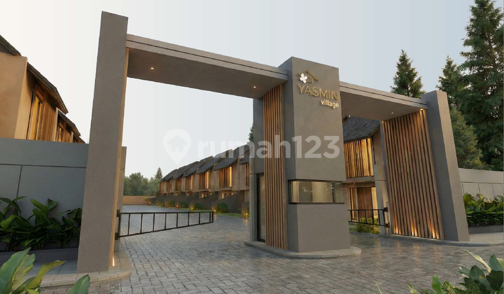 7 minutes to UII Kaliurang, Luxurious Tropical-Style 2-Story House, Swimming Pool - Freehold Title