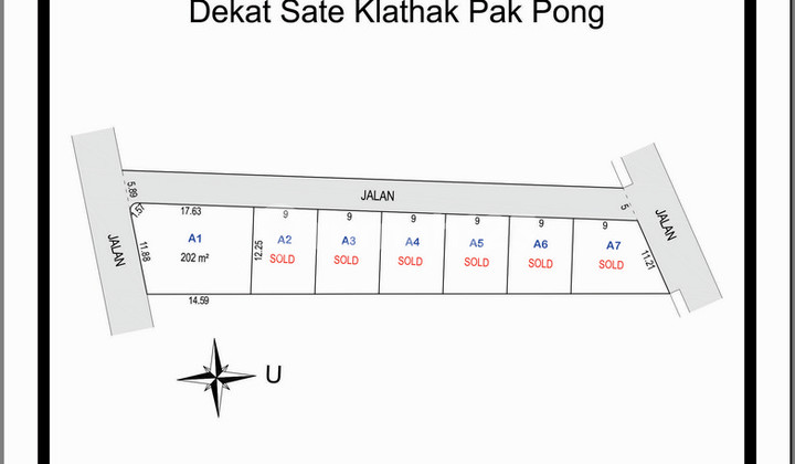 Tanah Bantul, dekat Stadion Sultan Agung. SHM pekarangan siap bangun