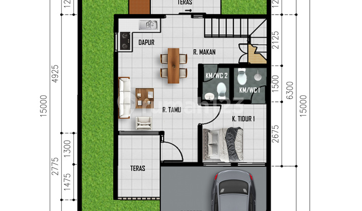 Rumah Industrial 2 Lantai Sleman; Kolam Renang; 500 M Jalan Kaliurang KM 10, Jogja