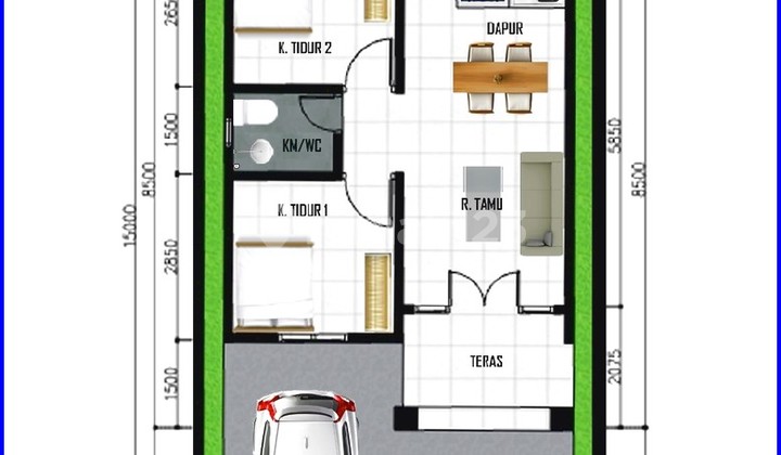 Gotakan Panjatan, Jual Rumah Jogja Model Bali Style Type 50 2