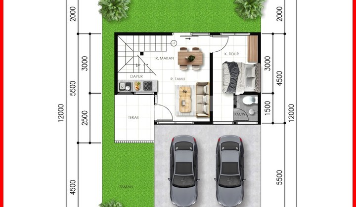 Utara Kampus UGM, Rumah Model Industrial Jl. Kaliurang Km.12 Sleman  2