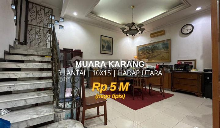 Rumah Muara Karang 10x15 Hadap Utara Jalan Lebar Rapih