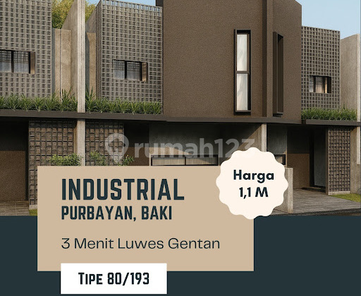 Dijual Rumah Industrial Purbayan, Baki Harga Mulai Rp 1,1 Miliar