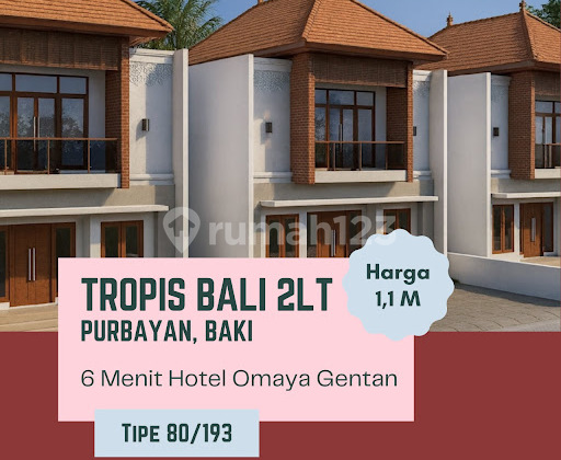 Rumah 2 Lantai Tropis Bali HM Grogol, Sukoharjo Rumah 2 Lantai Tropis Bali HM Grogol, Sukoharjo