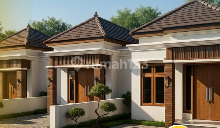 Dekat Bandara Solo & Jalan Tol, 2 menit dari kampus, sertifikat hak milik (SHM) & sertifikat hak guna bangunan (PBG), Rumah Desain Bali di Solo