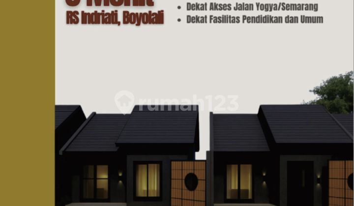 Near Indriati Boyolali Hospital, 5 mins to toll road, SHM, Gable Roof Design.