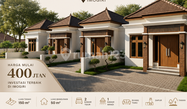 1-Storey House with Freehold Title in Imogiri