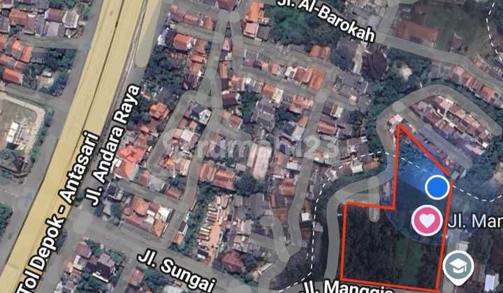 Lahan Luas Tenang Di Ciganjur Jaksel Dekat Pintu Toll Andara, 9 Menit Ke Citos