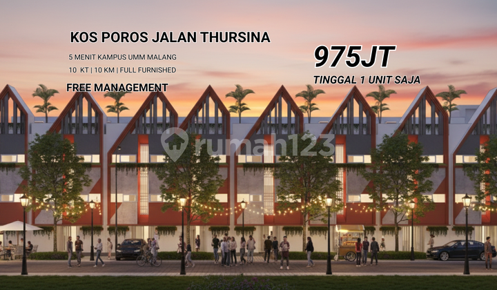 Tinggal 1 Unit Saja, Kos Poros Jalan Berpotensi Guest House Tinggal 1 Unit Saja, Kos Poros Jalan Berpotensi Guest House