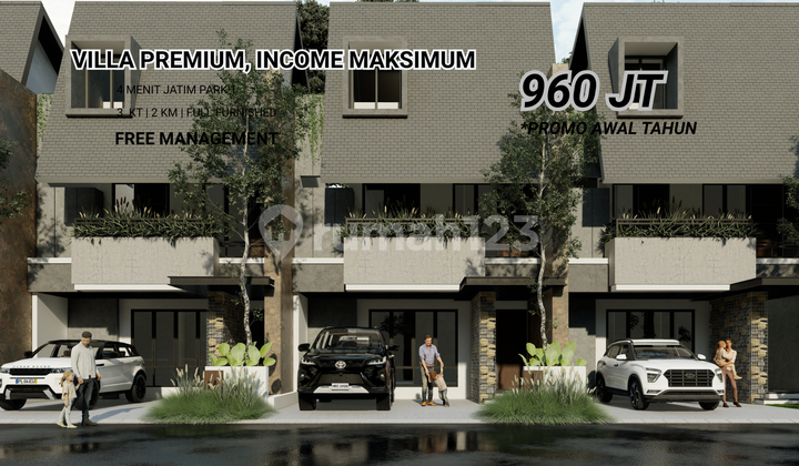 Villa Inden Bangun Area Temas Dekat Museum Angkut