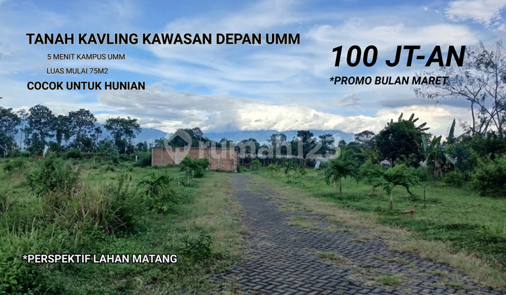 Tanah Kavling Area Dau Kawasan Depan Umm