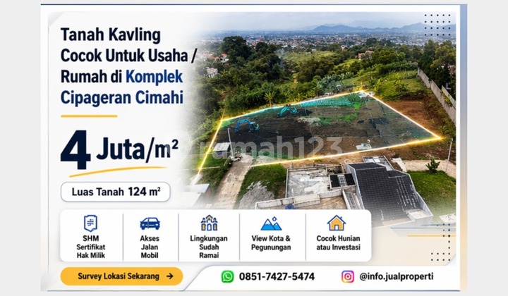 Dekat Akses Tol Baros Tanah SHM Siap Bangun Cimahi Cipageran Dekat Akses Tol Baros Tanah SHM Siap Bangun Cimahi Cipageran