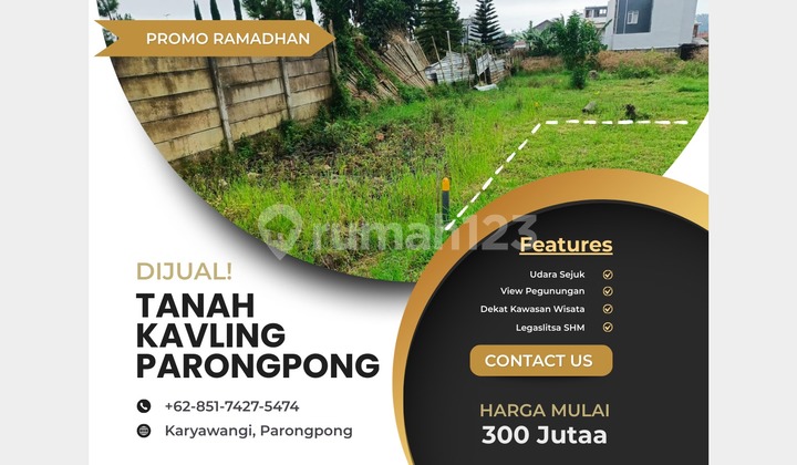 Asri Parongpong Plot, Suitable for Homestay & Villa