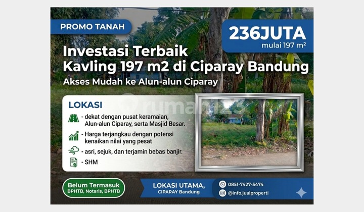Premium Plot Ciparay Elok Bandung - Area 197 M² Premium Plot Ciparay Elok Bandung - Area 197 M²