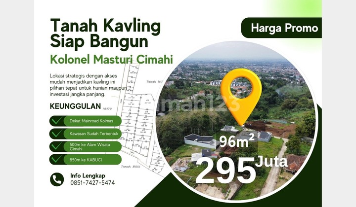 Tanah Kavling Siap Bangun Kolonel Masturi Cimahi Dekat Alam Wisata Tanah Kavling Siap Bangun Kolonel Masturi Cimahi Dekat Alam Wisata