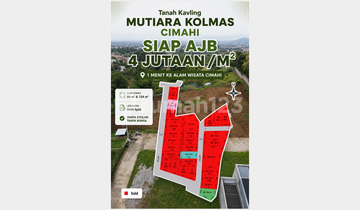 Tanah Kavling Siap Bangun di Kolonel Masturi Cimahi Split SHM 96 M2 Tanah Kavling Siap Bangun di Kolonel Masturi Cimahi Split SHM 96 M2