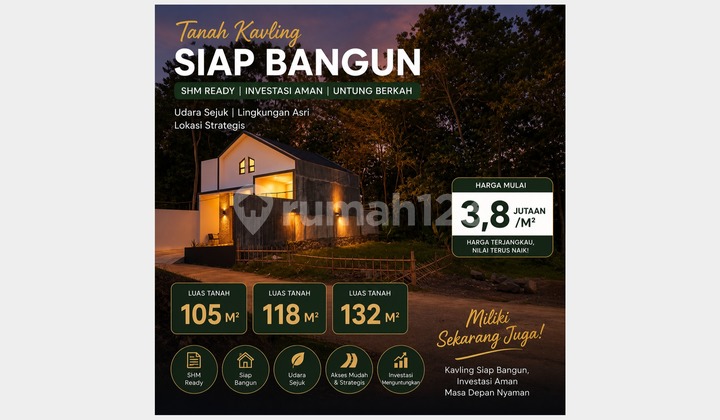 SHM Land Parcel in Cipageran, North Cimahi - Great View, Flood-Free