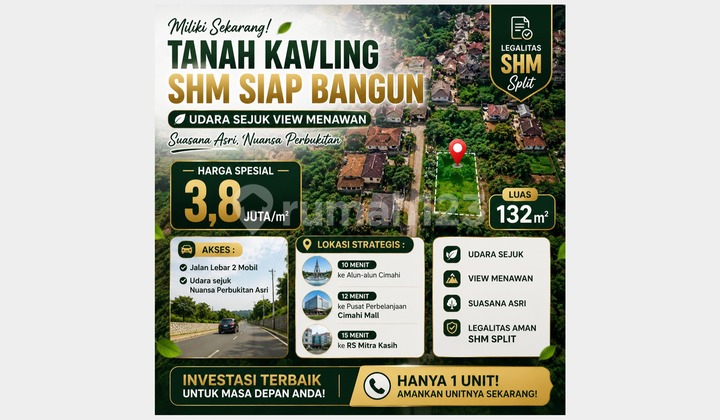 Freehold Land Mutiara Kolmas Cimahi Utara 10 Minutes to Cimahi City Square