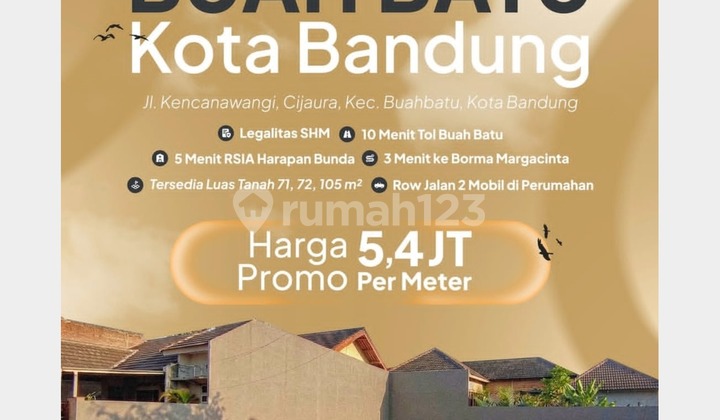 Buahbatu SHM Land Ready to Build a House in Bandung City Buahbatu SHM Land Ready to Build a House in Bandung City