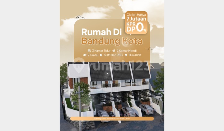 Promo Rumah Baru Bandung Kota - DP 0% Cicilan Ringan 7 Jutaan