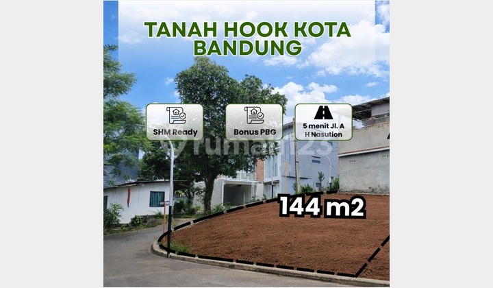 Kavling Tanah Posisi Hook, Dipusat Kota Bandung