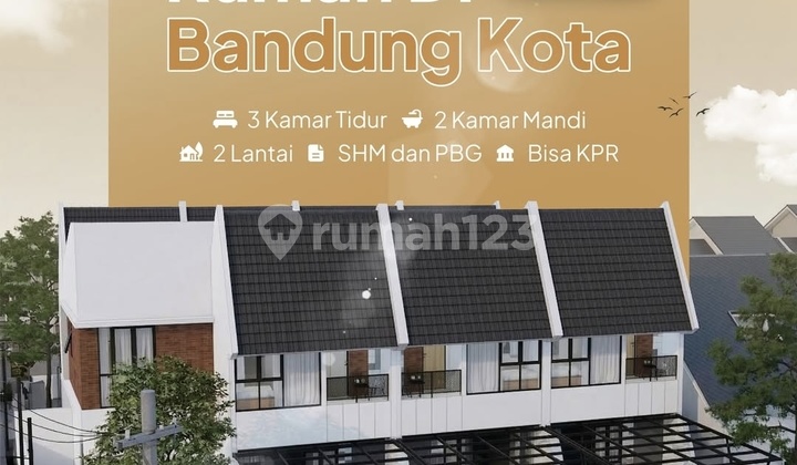 Rumah, 2 Lantai, SHM, Kota Bandung,Bisa Cicilan Bertahap