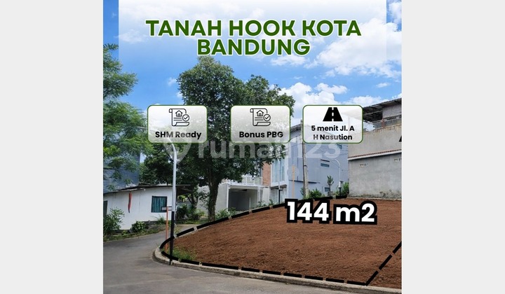 Kavling Tanah Posisi Hook, Siap Balik Nama di Bandung Kota