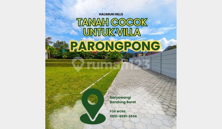 Land for Sale in Parongpong, Cool Location Suitable for Villa