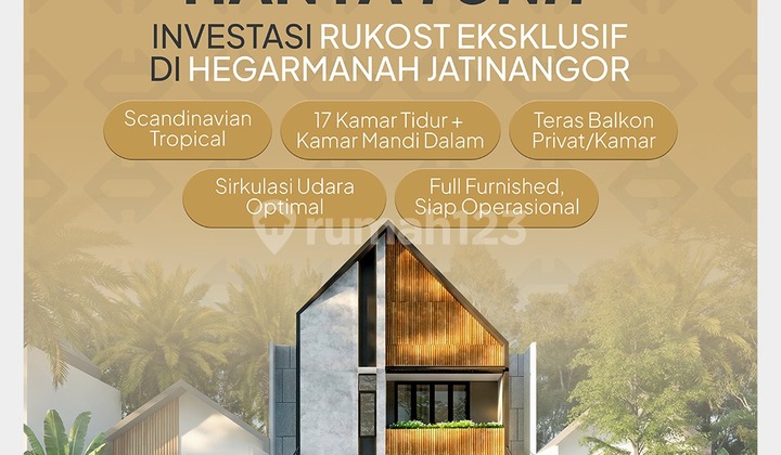 Hanya 1 Unit! Rukost Eksklusif Full Furnished 4 Menit Unpad