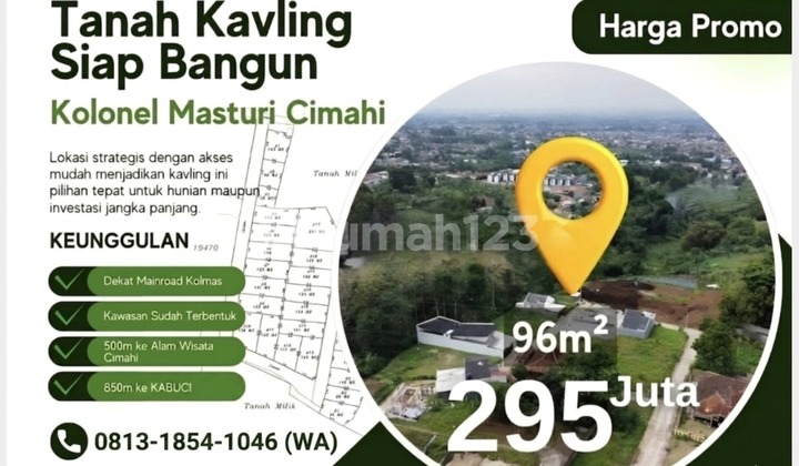 Tanah Cimahi Siap Bangun Rumah SHM Dekat Kemana-Mana